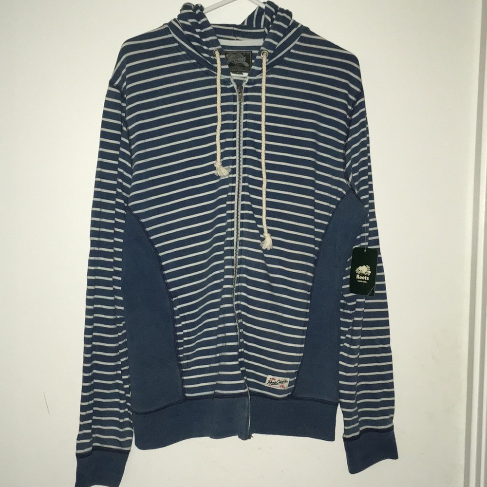 Stripe Teal Roots Hoodie Sweater